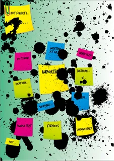 便签墨点书本矢量素材 便签墨点书本矢量素材