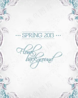 花与花的帧矢量插图