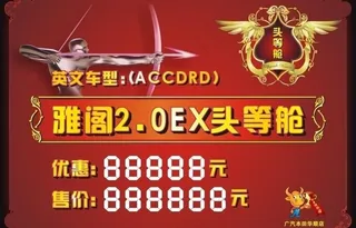 雅阁头等舱标牌图片