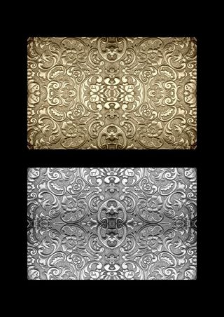 金属质感浮雕花纹背景