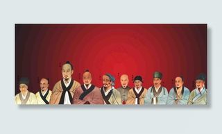 古代名医图案海报素材