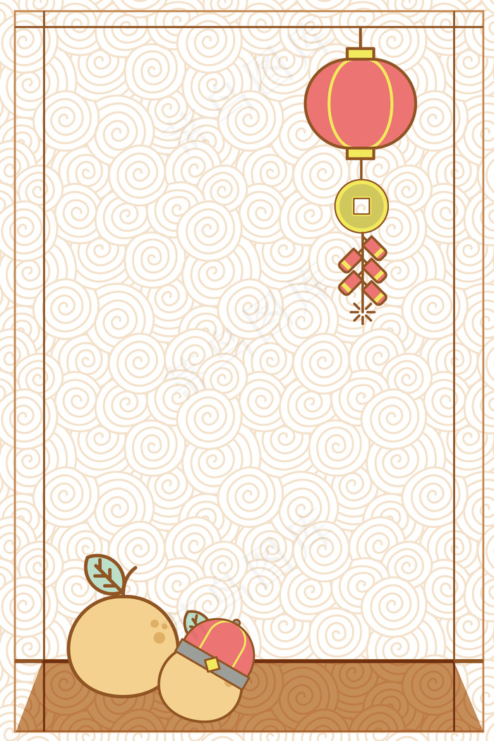 矢量扁平化节日喜庆手绘背景