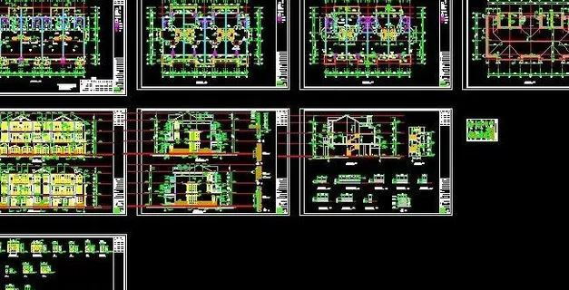 很漂亮的联排别墅建筑图 ...