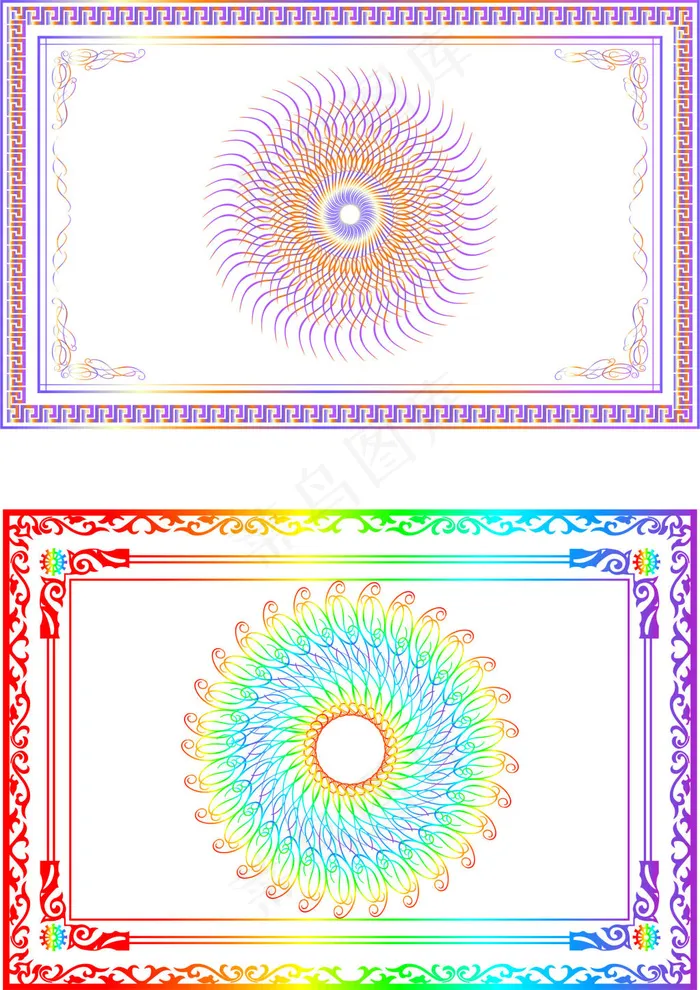 底纹边框背景cdr矢量模版下载