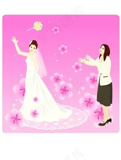 矢量婚礼人物037