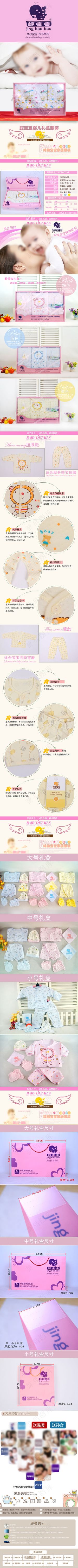 鲸宝宝婴儿礼盒服饰PSD淘宝详情