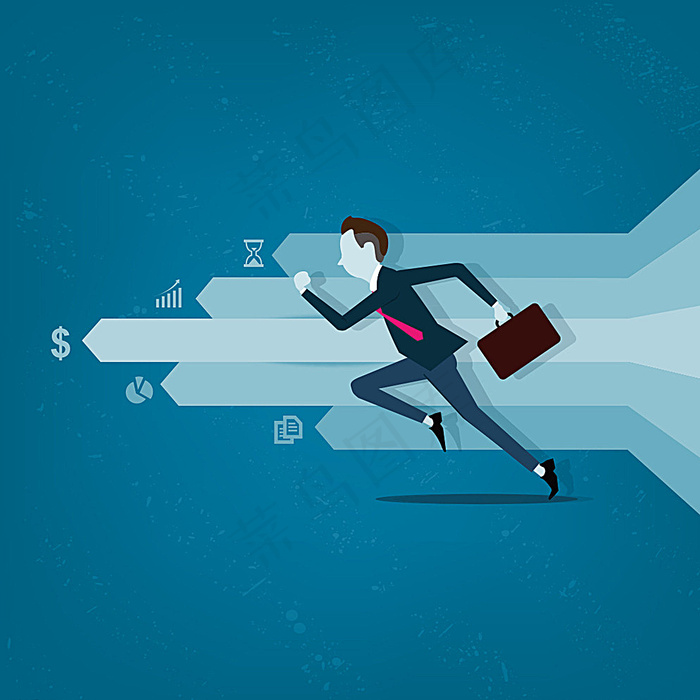 商务人士奔跑