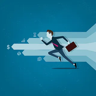 商务人士奔跑 商务人士奔跑