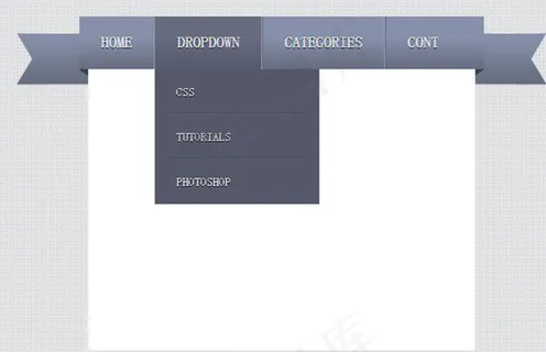 飘带式下拉菜单图片