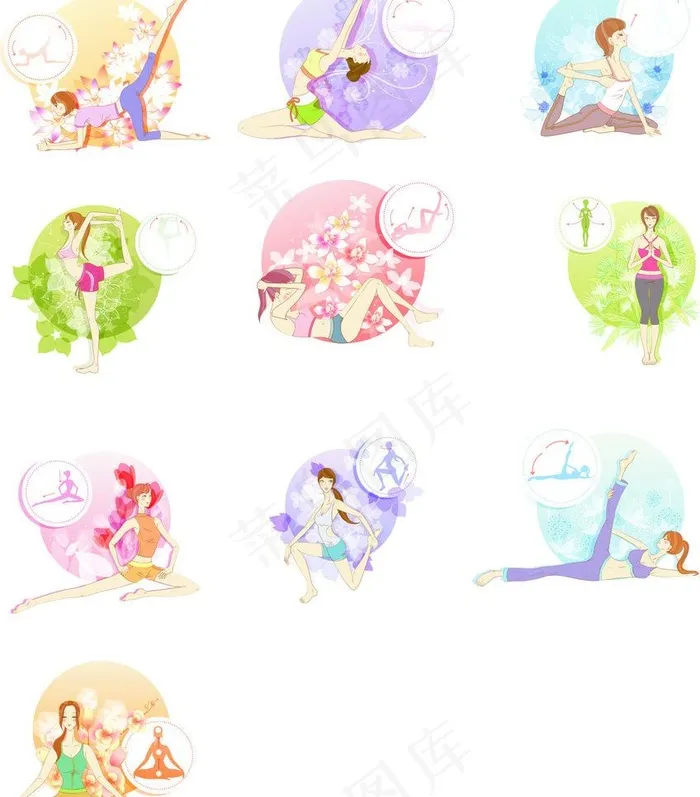 健身矢量美女图片cdr矢量模版下载