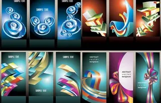 辉煌的3D图形背景矢量素材