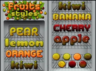 橘子皮纹理立体字字体样式