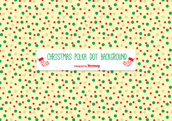 圣诞波尔卡圆点图案背景