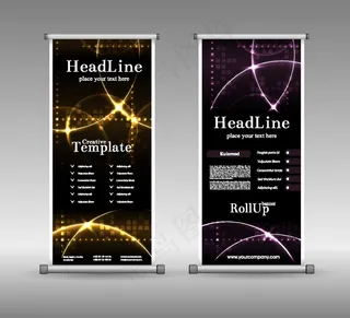 黑色光斑展板设计图片