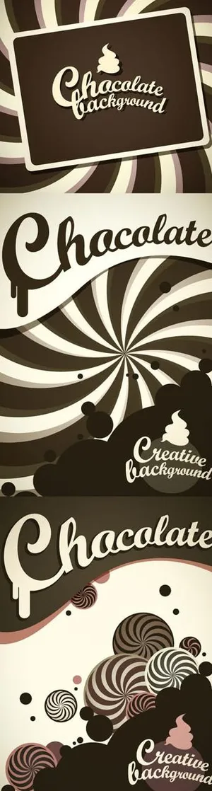 巧克力冰激凌元素矢量素材