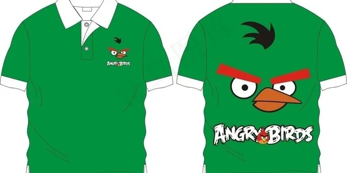 愤怒的小鸟t恤设计图案图片cdr矢量模版下载