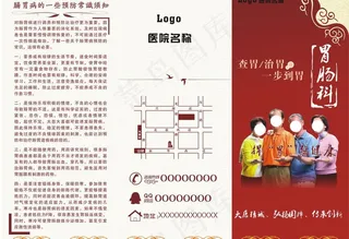 中医肠胃科三折页图片