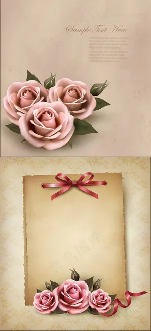 精美玫瑰花背景