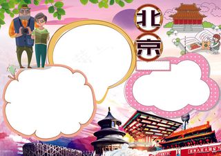 北京旅游小报家乡地理小报模板