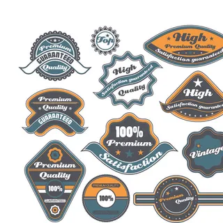 优质产品质保标签矢量素材