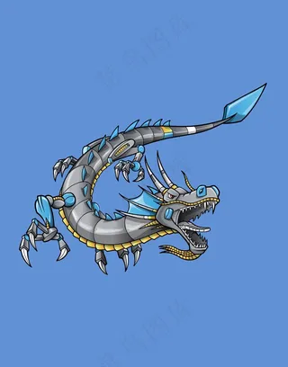 机器龙插画