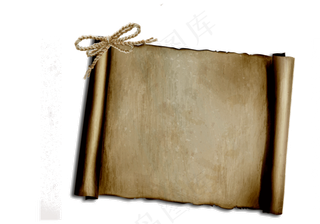 复古破旧古老卷轴纸张牛皮纸设计素材