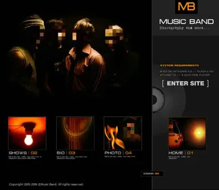 魅力黑色风格网站psd模板