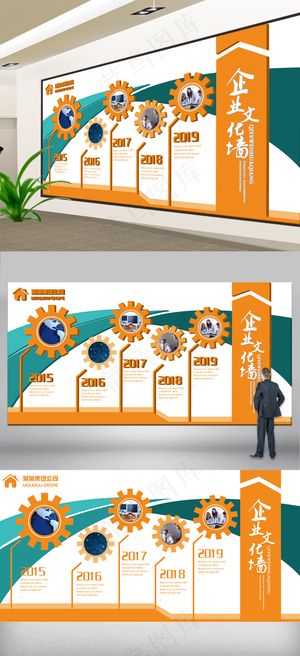 2018年企业文化墙立体展板形象墙...