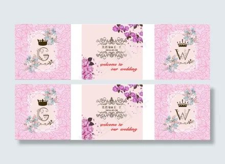 婚礼背景花纹花边