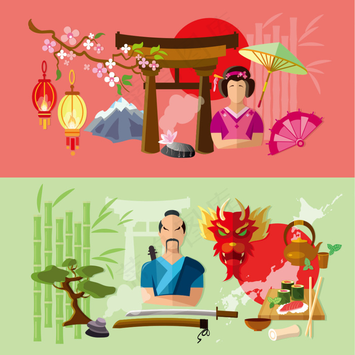 扁平化人物eps,ai矢量模版下载