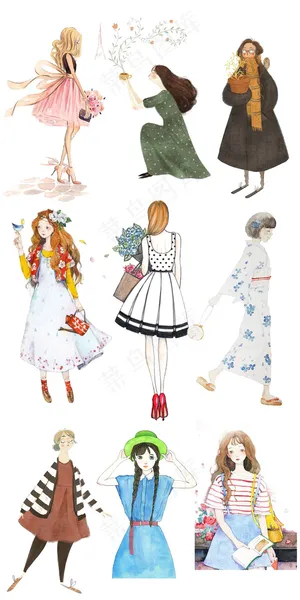 文艺唯美女孩新品上市海报素材