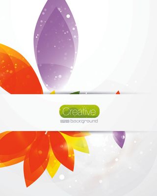 绚丽的花纹花瓣素材矢量图