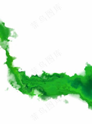 绿色希望墨水抽象意境中国风现代室内...