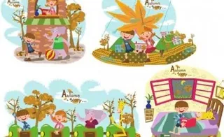 秋天的童话矢量8