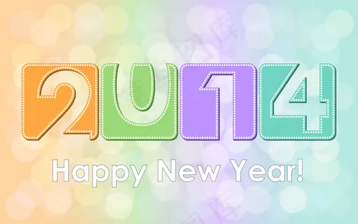 2014艺术字矢量素材-1