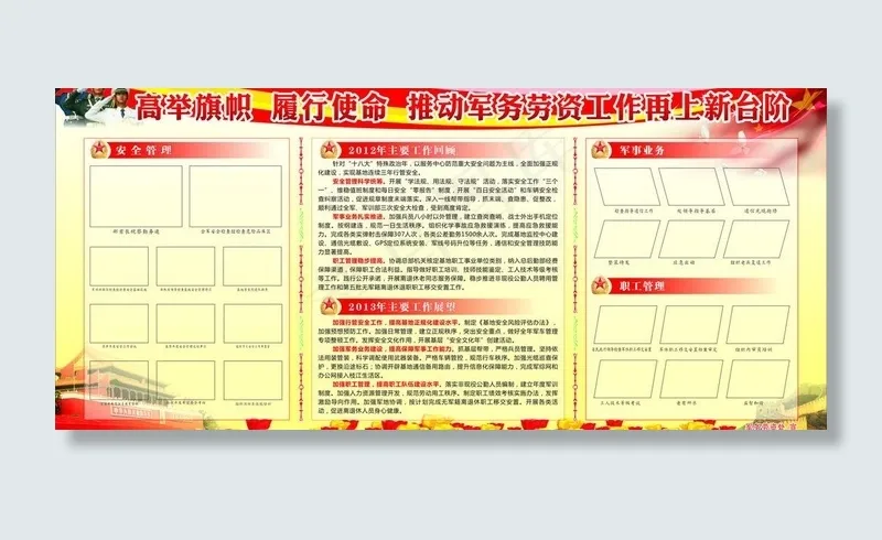 照片展板图片cdr矢量模版下载