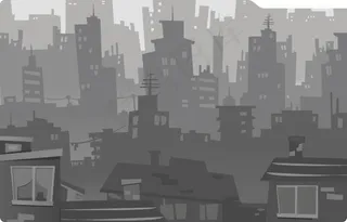 一款灰色城市建筑剪影矢量素材