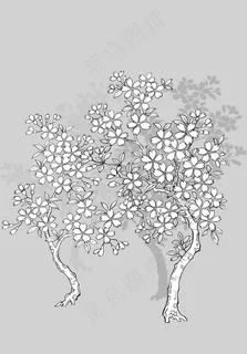 树丛树叶矢量素材