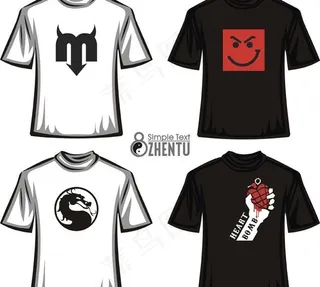 t恤设计4款图片