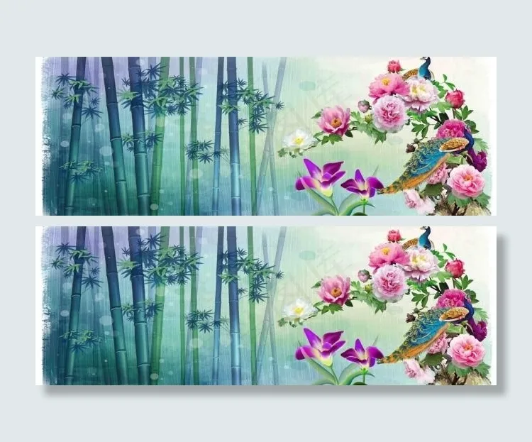 国画图片(8268X3320(DPI:300))psd模版下载