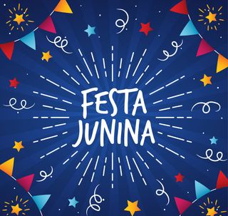 放射线条背景彩旗装饰