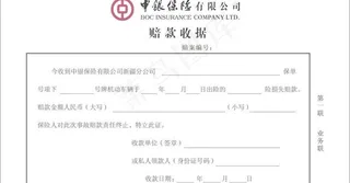 赔款收据图片