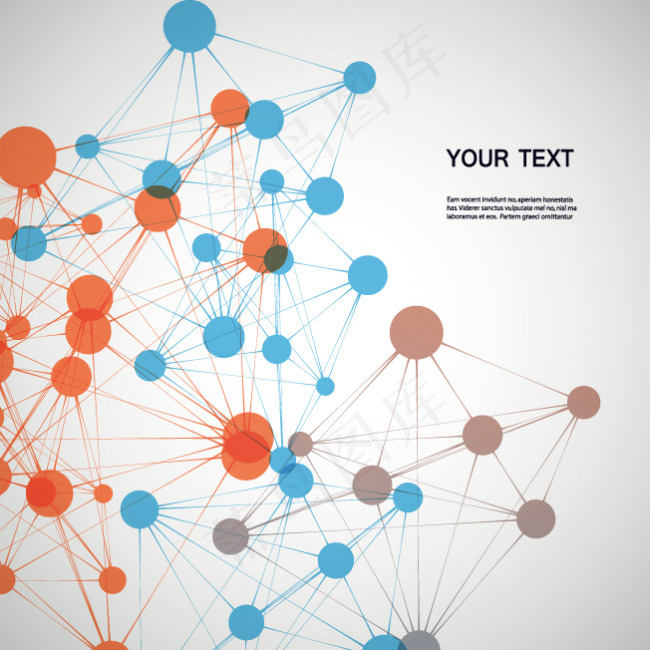彩色链接光点背景