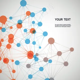 彩色链接光点背景