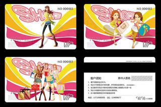 服装店VIP卡设计矢量素材