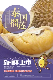 泰国榴莲水果之王海报设计