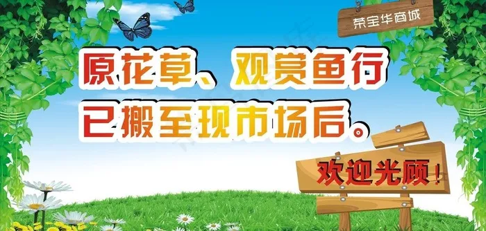 花草图片(1500X800)cdr矢量模版下载