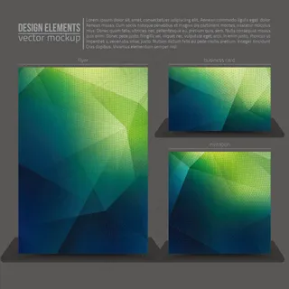 炫彩几何背景卡片