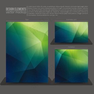 炫彩几何背景卡片