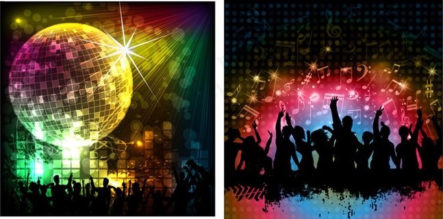 炫彩矢量酒吧舞台素材